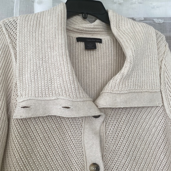 Calvin Klein cardigan with oversized collar - Picture 2 of 7